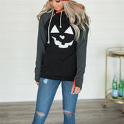 Halloween pumpkin printed women's sweater