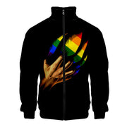 Gay Pride zip Sweater- Unisex Gay Pride Sweater- Rainbow Flag Sweater - Pride Sweater - Pride Flag Sweater