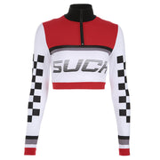 Long sleeve short sweater t-shirt