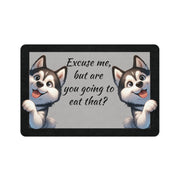 Pet food Mat, Siberian Husky, Dog Bowl Mat (12x18), Dog water bowl mat, pet food mat for dogs, Siberian Huslky  dog bowl placemat, Dog Bowl mat, Water bowl mat