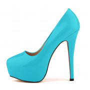 Fabulously Fun Candy-colored faux leather Stilettos