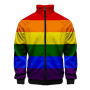 Gay Pride zip Sweater- Unisex Gay Pride Sweater- Rainbow Flag Sweater - Pride Sweater - Pride Flag Sweater