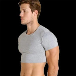 Half men's small round neck short sleeve T-shirt