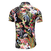 New Men's Plus Size Printed Short-Sleeved Shirt