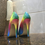 Gay Pride Rainbow super high heels