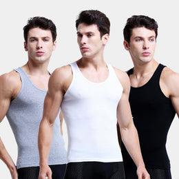 Mens Tank Top Cotton Breathable Slim Fit Summer Youth Sports Fitness Hurdle Backing Sweatshirt Tank Top Men