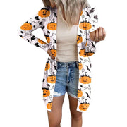 European And American Halloween Theme Printed Coat Small Cardigan Women's Clothing