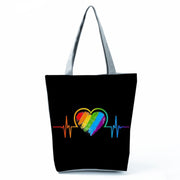 Rainbow English Printed Casual Shoulder Bag