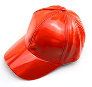 Pure Color Light Board Hat Leather Baseball Cap Show Tide Cap