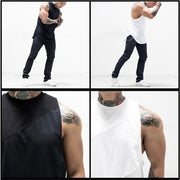 Solid Color Cotton Summer Loose Training Sleeveless T-Shirt