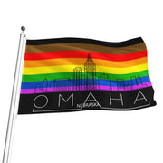 Omaha gay Pride Flag, Omaha pride flag, Omaha gay flag, Omaha Rainbow flag, Omaha Pride, Rainbow Flag, Pride Flag, Gay Pride Flag, Show your gay pride, Shop gay pride, Gay Pride Merch, Pridewear