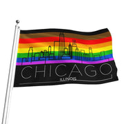 Chicago gay Pride Flag, Chicago pride flag, Chicago gay flag, Chicago Rainbow flag, Chicago Pride, Rainbow Flag, Pride Flag, Gay Pride Flag, Show your gay pride, Shop gay pride, Gay Pride Merch, Pridewear