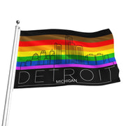 Detroit gay Pride Flag, Detroit pride flag, Detroit gay flag, Detroit Rainbow flag, Detroit Pride, Rainbow Flag, Pride Flag, Gay Pride Flag, Show your gay pride, Shop gay pride, Gay Pride Merch, Pridewear