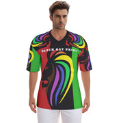 Gay Black Pride Men's Football  Jersey, Gay Black Pride Football shirt, Gay Pride t-shirt, Black Gay Pride