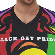 Gay Black Pride Men's Football  Jersey, Gay Black Pride Football shirt, Gay Pride t-shirt, Black Gay Pride