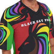 Gay Black Pride Men's Football  Jersey, Gay Black Pride Football shirt, Gay Pride t-shirt, Black Gay Pride