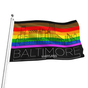 Baltimore gay Pride Flag, Baltimore pride flag, Baltimore gay flag, Baltimore Rainbow flag, Baltimore Pride, Rainbow Flag, Pride Flag, Gay Pride Flag, Show your gay pride, Shop gay pride, Gay Pride Merch, Pridewear