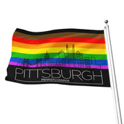Pittsburgh Pride Flag, Pittsburgh Gay Pride Flag, Pittsburgh Rainbow Flag, Pittsburgh Pride, Pride