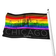 Chicago Pride Flag, Gay Flag, Gay Pride Flag, Chicago Gay Pride  lag, Gay Pride Rainbow Flag, Pride