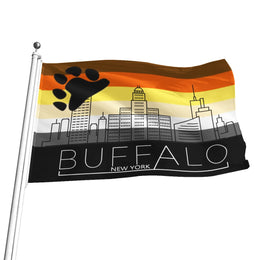 Buffalo Pride Flag, Buffalo Gay Pride Flag, Bear Pride Flag, Gay Bear Pride Flag, Pride Flag