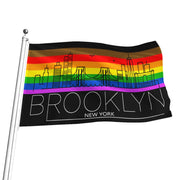 Brooklyn gay Pride Flag, Brooklyn pride flag, Brooklyn gay flag, Brooklyn Rainbow flag, Brooklyn Pride, Rainbow Flag, Pride Flag, Gay Pride Flag, Show your gay pride, Shop gay pride, Gay Pride Merch, Pridewear