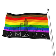Omaha Pride Flag, Omaha Gay Pride Flag, Omaha Rainbow Pride Flag, Omaha Pride, Gay Pride