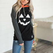 Halloween pumpkin printed women's sweater