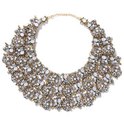 Exaggerated Style Dress Decorated With Multi-layer Rhinestone Necklace