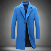 CJ Autumn And Winter New Mens Solid Color Casual Business Woolen Coats