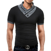 Gay Muscle Fit Men's Summer blue t-shirt, Slim Fit T-shirt