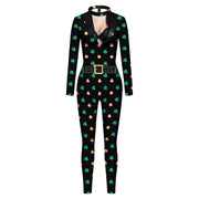 Patrick's Day Green Men's And Women's Long Sleeve Digital Printing One Piece Dress