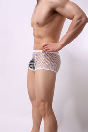 Big Mesh Men's Underwear Mesh Sexy U Convex Full Transparent