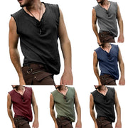 V-neck casual sleeveless T-shirt