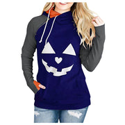 Halloween pumpkin printed women's sweater