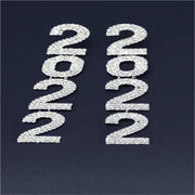 Drag Queen Earrings, Exaggerated Drag Queen Rhinestone Earrings,  Fashion Long Letters Pendant Earrings, Fashion Shiny Performance Costume Jewelry