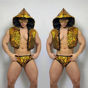 Laser Dance Theme Party Vest Performance Dress