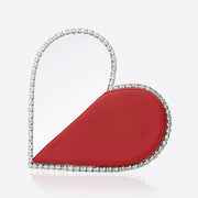 Heart-Shaped Love rhinestone evening bag handbag