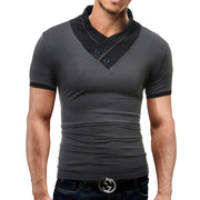 Gay Muscle Fit Men's Summer blue t-shirt, Slim Fit T-shirt