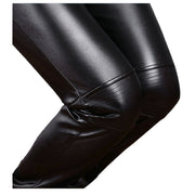Men's Leather Pants Motorcycle Leather Stitching PU Trousers