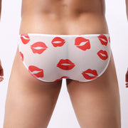 Lip mesh gauze pants