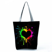 Rainbow English Printed Casual Shoulder Bag