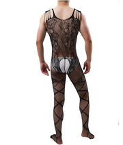Gay Men's Bodysuit, Men's Pantyhose Transparent Ultra-thin High Elasticity Butterfly