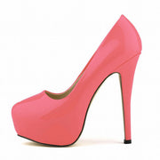 Fabulously Fun Candy-colored faux leather Stilettos