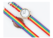 Rainbow Retro Wooden Watch