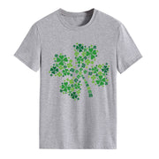 Fashion St. Patrick's Day Shamrock Crew Neck Print Short Sleeve  Women's T-Shirt