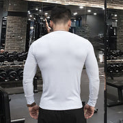 Men's High Elastic Solid Color Sports Casual Button Long Sleeve Shirt