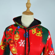 Digital Printed Hooded Plus Size Sweatshirt