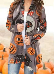 Halloween Theme Printed Coat Small Cardigan