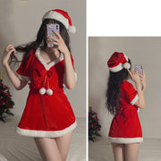 Underwear Christmas Cute Velvet Nightdress