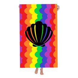 Experience the ultimate beach accessory with our Gay Pride Beach Towel, featuring a bold Shell design to show off your love and pride.